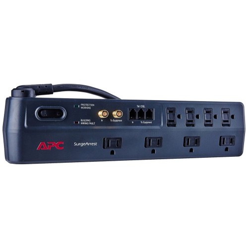 8-Outlet Essential SurgeArrest® Surge Protector (Telephone & Coaxial Protection)