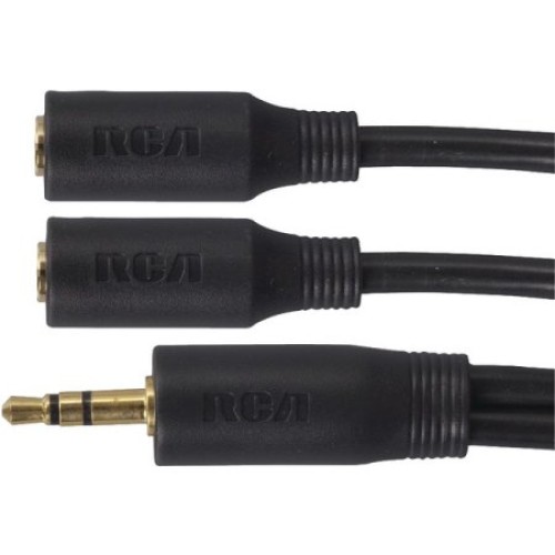 RCA 3.5mm MP3 Y-Adapter Cable 6 3.5mm MP3 Y-Adapter Cable (6")