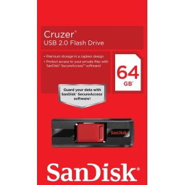 SanDisk Cruzer 64GB USB 2.0 Flash Drive (SDCZ36-064G-B35)