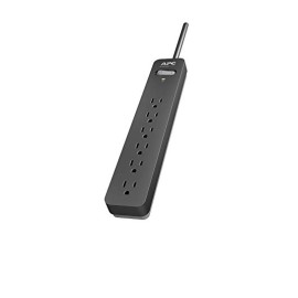 PE66 6-OUTLET SURGEARREST® SURGE PROTECTOR, 6FT CORD (BLACK)