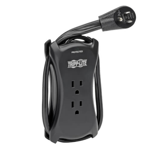 3-OUTLET TRAVEL-SIZE SURGE PROTECTOR WITH 2 USB PORTS