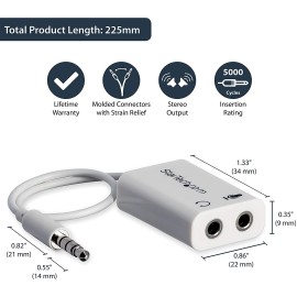 StarTech.com 4 Position Microphone and Headphone Splitter