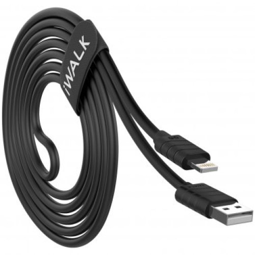 TWISTER CHARGE & SYNC LIGHTNING® TO USB CABLE, 6.6FT (BLACK)