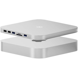 USB-C Hub with Hard Drive Enclosure, Hagibis Type-C Docking Station & Stand for Mac Mini M1