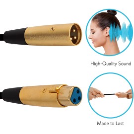 Pyle XLR Microphone Cable, 15ft