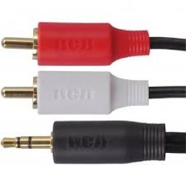 Mp3 3.5Mm To 2 Rca Plugs Y-Adapter, 3Ft