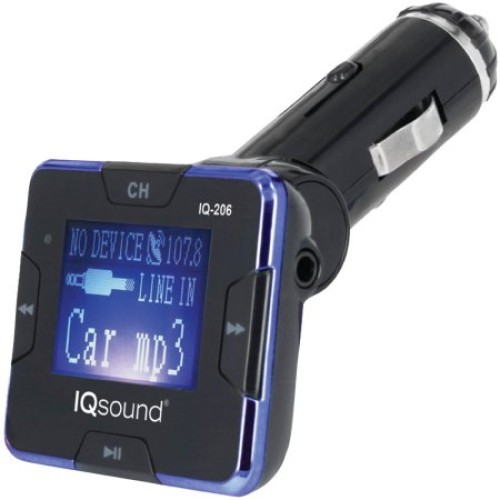 Supersonic IQ Wireless FM Transmitter with 1.4” Display (Blue)
