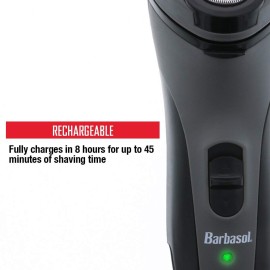 Barbasol Men\'s Rechargeable Electric Wet and Dry Rotary Shaver