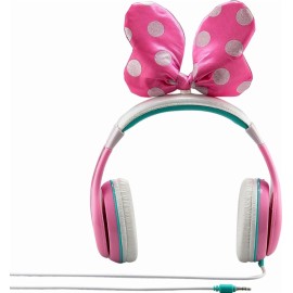 KIDdesigns - Minnie Mouse Bow-tique Wired Over-the-Ear Headphones - Pink/White
