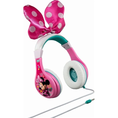 KIDdesigns - Minnie Mouse Bow-tique Wired Over-the-Ear Headphones - Pink/White