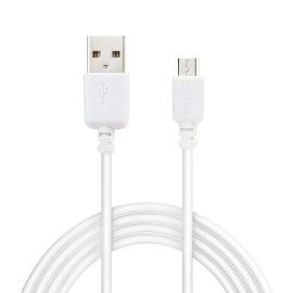 CHARGE & SYNC USB TO MICRO USB CABLE, 10FT (WHITE)