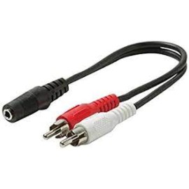 Male 3.5Mm Stereo To 2 Female Rcas Y-Splitter Cable, 6"