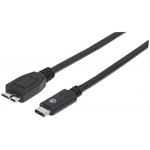 Usb-C Male To Usb-B Male Micro Usb 3.1 Cable, 3Ft