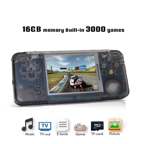 BAORUITENG Handheld Game Console, Retro Game Console 3 Inch HD Screen 3000 Classic Game Console ,Portable Video Game Great Gift for Kids (Black)