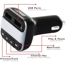 Pyle 3-in-1 Bluetooth FM Transmitter