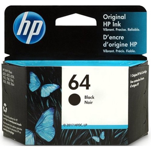 HP 64 BLACK ORIGINAL INK CARTRIDGE