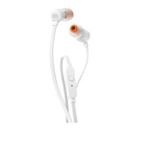 JBL Headphone T110 Wired - In-ear - White