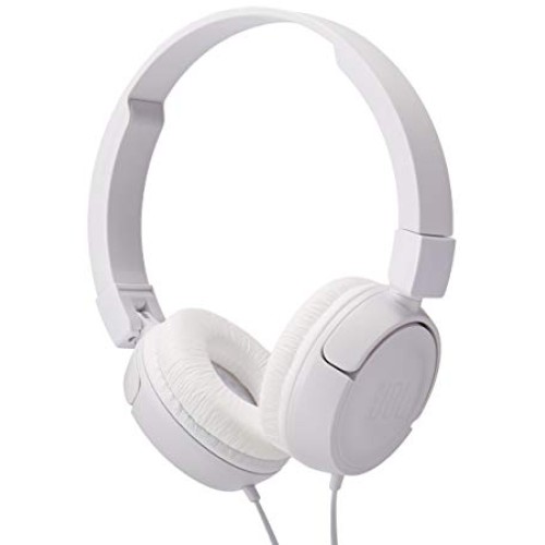 JBL Headphone T450 Wired - On-ear - White
