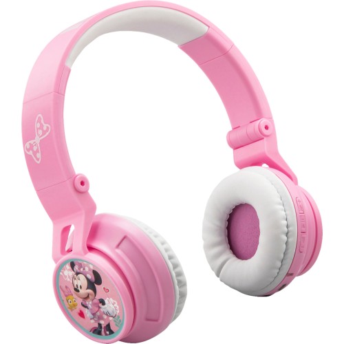 eKids - Disney Junior Minnie Wireless Headphones - White/Pink