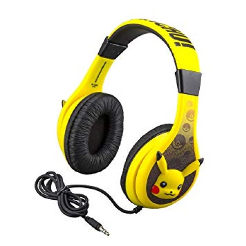 eKids - Pikachu Pokemon Wired Over-the-Ear Headphones - Yellow/Black