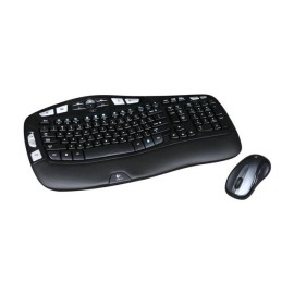 Logitech MK550 Wireless Wave Keyboard and Mouse Combo - Includes Keyboard and Mouse, Long Battery Life, Ergonomic Wave Design, Black