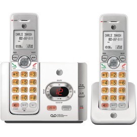 AT&T DECT 6.0 Expandable Cordless Phone System for Landline, Digital Answering System, Caller ID/Call Waiting, and Large Buttons (2 Handset)
