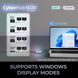 Adesso USB-C to Dual-HDMI Adapter