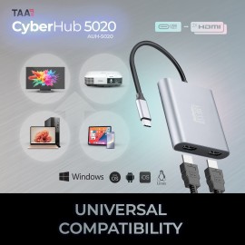 Adesso USB-C to Dual-HDMI Adapter