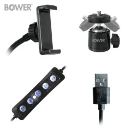 Bower WA-RGB10TT 10-in. RGB Selfie Desktop Ring Light Studio Kit