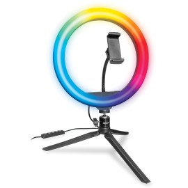 Bower 10-In. RGB Selfie Desktop Ring Light Studio ..