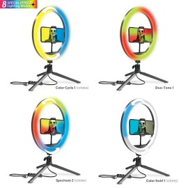 Bower WA-RGB10TT 10-in. RGB Selfie Desktop Ring Light Studio Kit