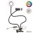 Bower 24-In. Flexible White and RGB Ring Light with Smartphone Holder