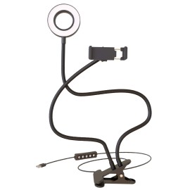 Bower 24-In. Flexible White and RGB Ring Light with Smartphone Holder