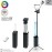 Bower Wireless Creator Collapsible 12-In. White and RGB Ring Light, Black