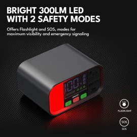 CAROSS T19SC Plus Portable Car Jump Starter and USB Power Bank with 2,000-Amp Peak, 12V Port, Smart Connect™ Jumper Clamps, Light, PD Fast Charger