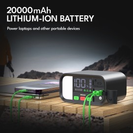 CAROSS T19SC Plus Portable Car Jump Starter and USB Power Bank with 2,000-Amp Peak, 12V Port, Smart Connect™ Jumper Clamps, Light, PD Fast Charger