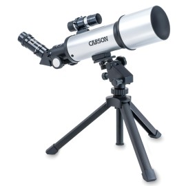 CARSON SkyChaser 70 mm Refractor Beginner Telescope with Tabletop Tripod