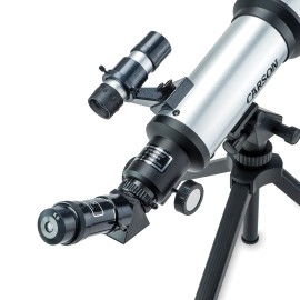 CARSON SkyChaser 70 mm Refractor Beginner Telescope with Tabletop Tripod