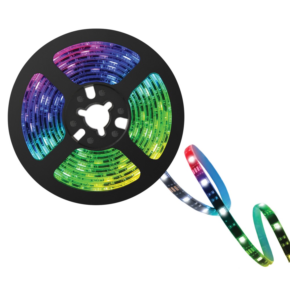 Energizer Connect Smart Wi-Fi Dimmable Bright White And Multicolor Led Light Strip, 6.56 Feet