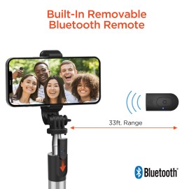 HyperGear SnapShot Wireless Selfie Stick with Tripod and Bluetooth Remote
