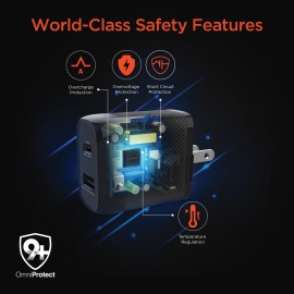 HyperGear® SpeedBoost 25-Watt PD Dual-Output USB Wall Charger
