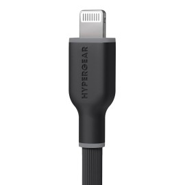 HyperGear USB-C to Lightning 10-Ft. Charge and Sync Flexi Pro Soft-Touch Silicone Fast Charge Cable, for Smartphones and Tablets (Black)