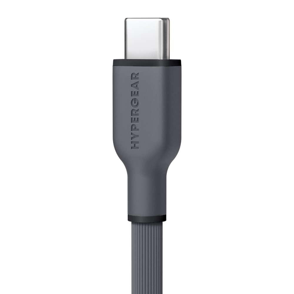 HyperGear USB-C to Lightning 10-Ft. Charge and Sync Flexi Pro Soft-Touch Silicone Fast Charge Cable, for Smartphones and Tablets (Gray)