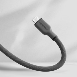 HyperGear USB-C to Lightning 10-Ft. Charge and Sync Flexi Pro Soft-Touch Silicone Fast Charge Cable, for Smartphones and Tablets (Gray)