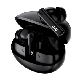 JVC TWS Bluetooth In-Ear Ultra-Compact Earbuds with Mic with Charging Case, up to 28 Hours Play Time, HA-D6T (Black)