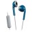 JVC Wired Retro In-Ear Earbuds with In-Line Mic/Remote and 3.5-mm Connector, HAF19M (Blue)