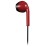 JVC Wired Retro In-Ear Earbuds with In-Line Mic/Remote and 3.5-mm Connector, HAF19M (Red)