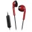 JVC Wired Retro In-Ear Earbuds with In-Line Mic/Remote and 3.5-mm Connector, HAF19M (Red)
