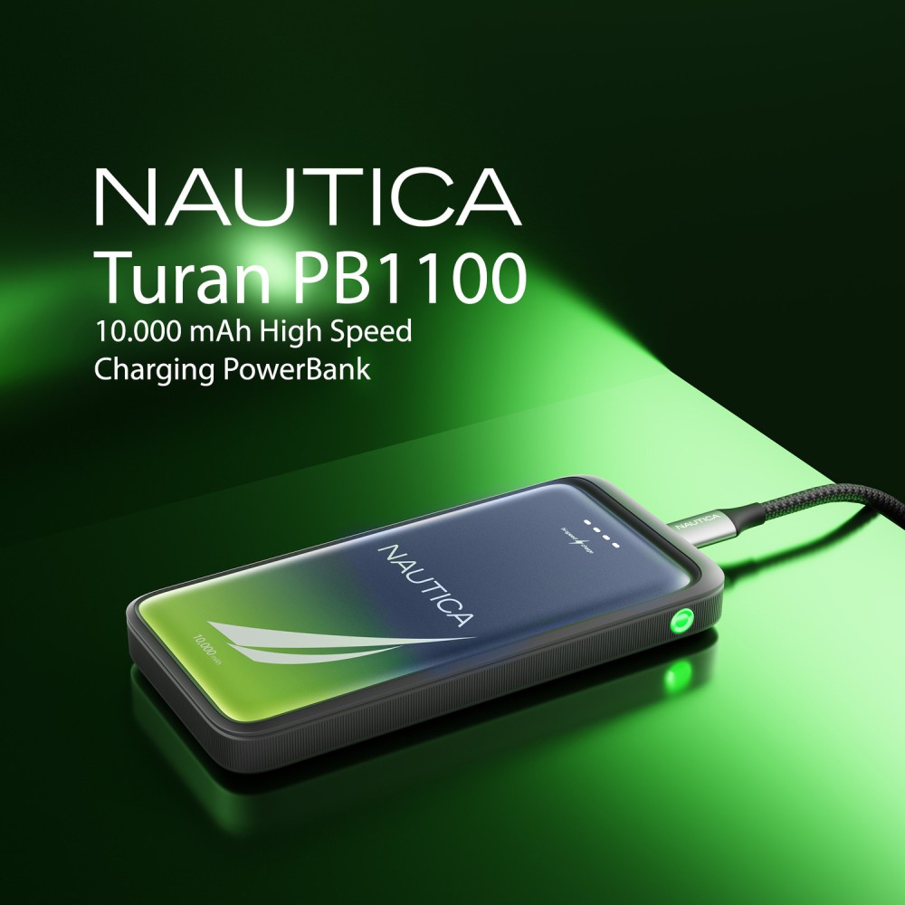 Nautica TURAN PB Dual-USB Hi-Speed Portable Power Bank, UCCPB0703 (10kmAh)