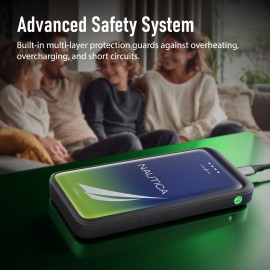 Nautica TURAN PB Dual-USB Hi-Speed Portable Power Bank, UCCPB0703 (10kmAh)